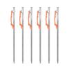 iBasingo Titanium Alloy Forged Peg Round Carbide Tent Stake Setup Tool Mountains Grassland Hard Ground Storage Bag Included Pieces Ti4015P 30cm/6
