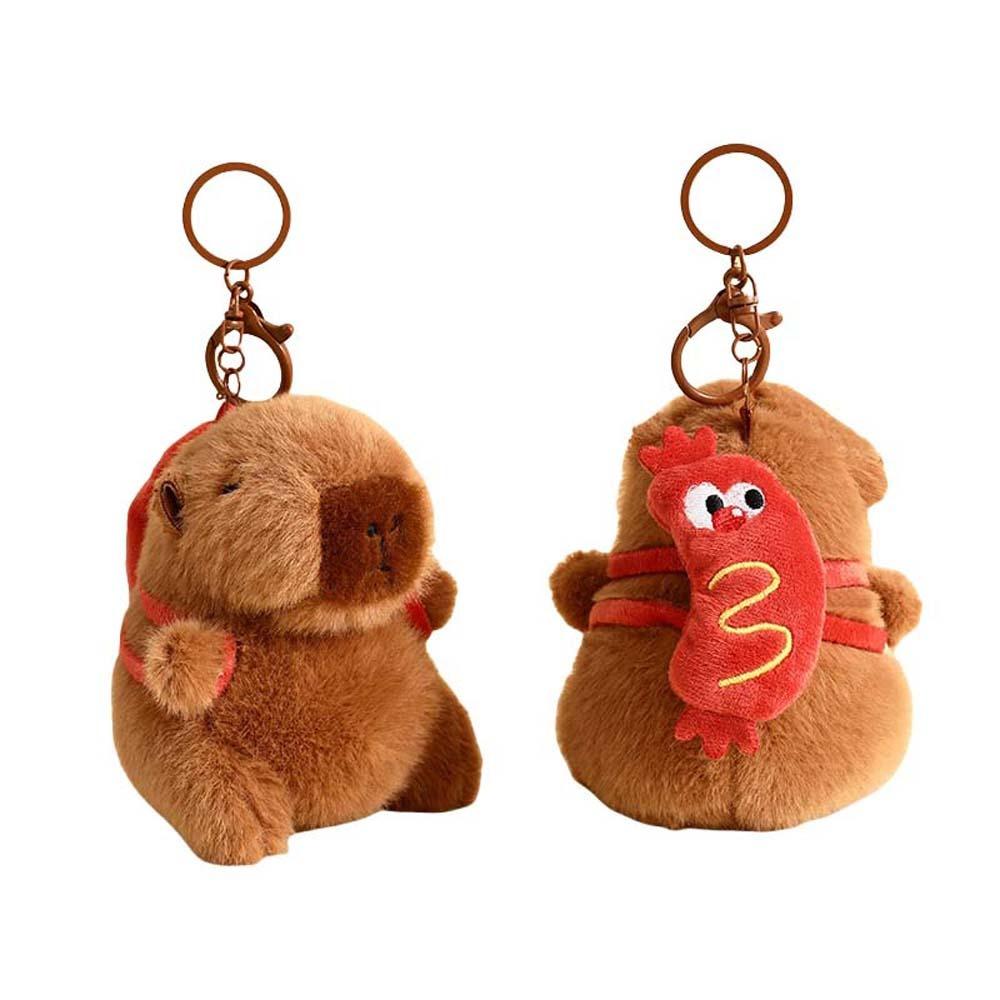 Плюшевая капибара, брелок-капибара, мультяшная подвеска-морская свинка, плюшевые куклы капибары, для детей, для пары