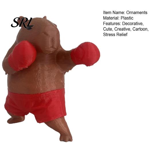 Compact Car Dashboard Decor Boxing Capybara Figurine, Funny Boxer Desktop Ornament for Stress Cute Desk Accessories Relief, Animal Statue Home Office