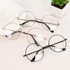 Glasses Frame Round Women'S Trendy Retro Gold Silk Polygonal Glasses Round Frame Glasses Frame Men'S Flat Glasses