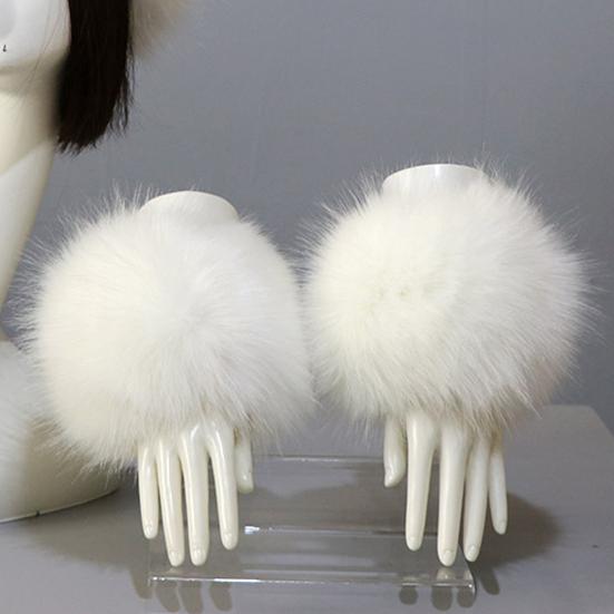 1 пара искусственных меховых напульсников, пушистые женские плюшевые манжеты, ветрозащитный тепловой аксессуар для курток и свитеров