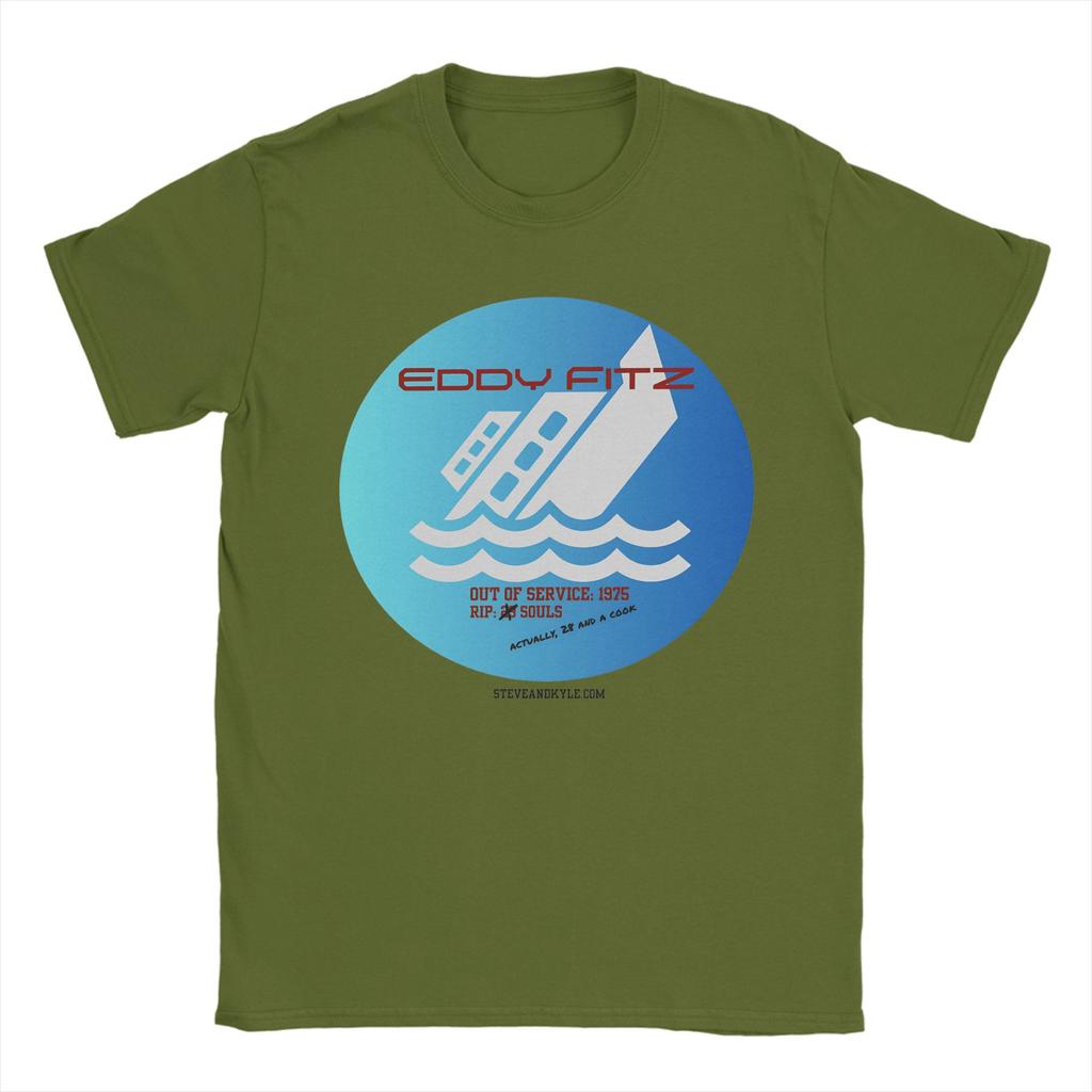 Edmund Fitzgerald T-Shirt Summer Great Ship Pure Cotton T-Shirts For Men's Harajuku Casual Tshirt Short Sleeve Vintage Tees