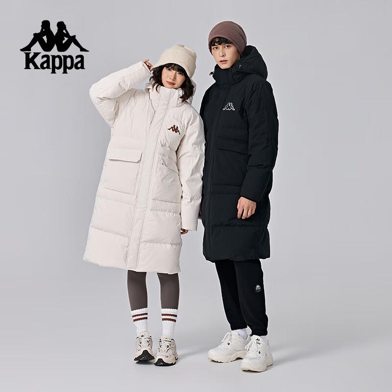 Kappa Унисекс удлиненная зимняя пуховая куртка с капюшоном 2024