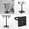 T-Shaped Towel Rack Storage Organizer Rust-Resistant Easy Installation Bath Hand Towel Holder Stand with Heavy Base