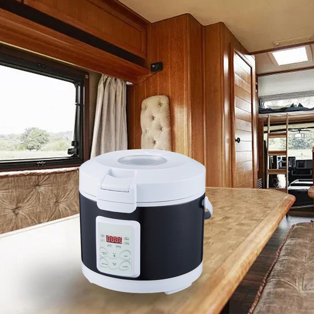 12 В 24 В портативная автомобильная электрическая рисоварка объемом 3 л для супа, каши, легкая многофункциональная рисоварка 26x23 см, пароварка