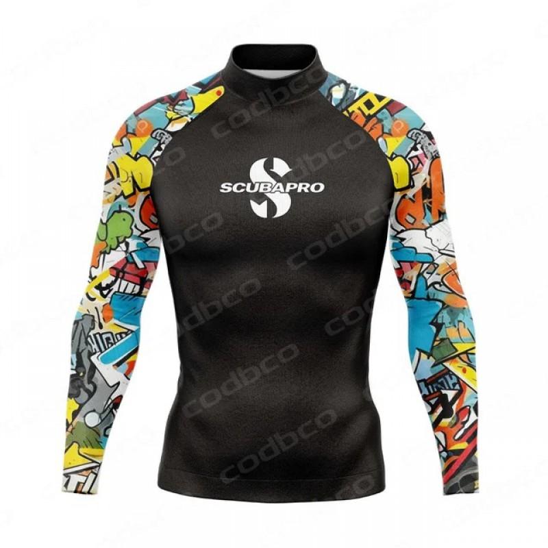 SCUBA Long Sleeve Rash Guard UPF50 Sun Protection Diving Suit Surfing Swimming
