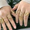 Европейские и американские женские кольца из нержавеющей стали, золотистого цвета и из сплава цинка, модные, в простом стиле, женский циркон, подарок, оптом