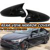 2x Gloss Black Side Wing Mirror Cover For VW For Volkswagen Jetta GLI     Side Rear View Mirror Cap Cover