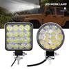 12V Waterproof Led Work Light Bar Square Spotlight 42W 48W Work Light Headlight For Truck Off Road Night Driving Light For SUV