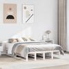 VidaXL Bed Frames White 140x200 Cm Solid Pine Wood, Bed, Solid Wood Bed Frame, Bedroom Furniture, 850843