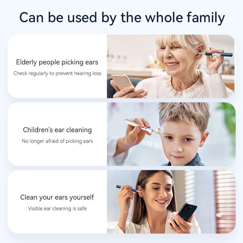 Wireless WiFi Endoscope Smart Visual Ear Cleaner Portable Ear Wax Removal Tool Health Care Ear Picking Tweezers