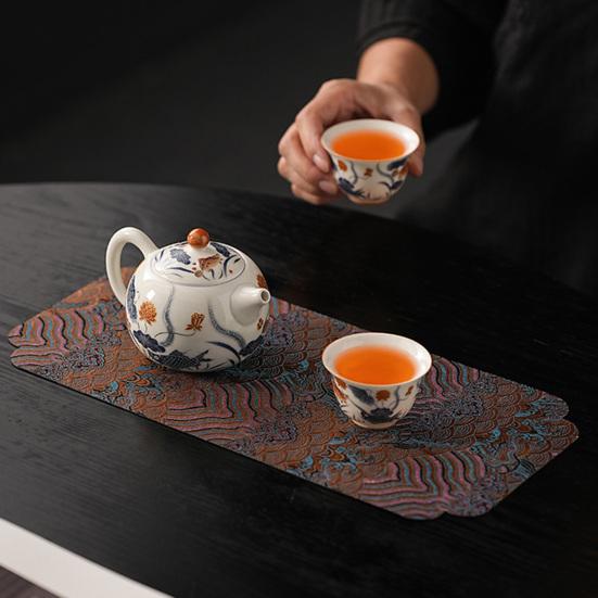 Полотенце для чайной салфетки Yousheng для чайного столика, китайское чайное художественное полотенце, декоративное эстетическое полотенце Zen для чайной комнаты, подарок любителям чая