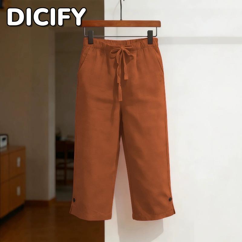 Женские модные повседневные брюки и капри DICFY однотонные с принтом