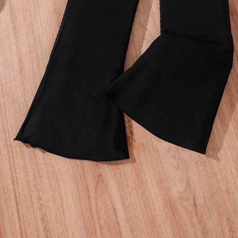 Костюм для девочек, летняя детская футболка с короткими рукавами и надписью, повседневные брюки, модный костюм из двух частей