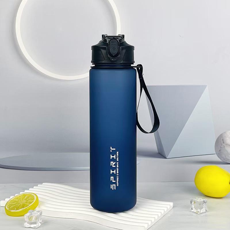750ml Men's Durable Pop-up Lid Water Cup with Straw and Handle for Outdoor Sports