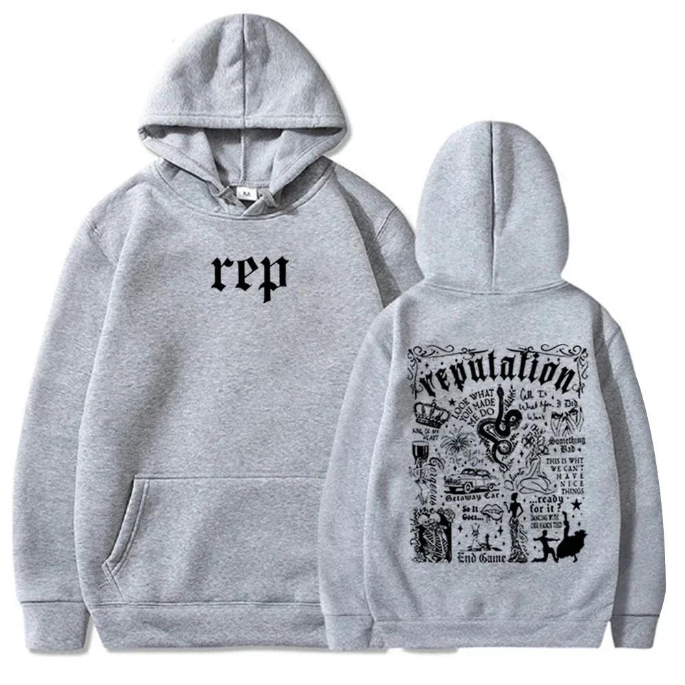 Толстовка с капюшоном Taylor Reputation Pop Music Hoodie Taylor Music Sweatshirt Music Lovers Gift Swift Pullover Tops Streetwear