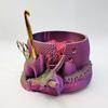 Dragon Yarn Bowl Yarn Bowl 3D Printed Yarn Holder Knitting Crochet Dragon Bowl Dragon Decor Yarn Organizer
