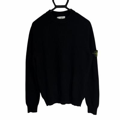 STONE ISLAND Черный вязаный джемпер с круглым вырезом Мужской размер M Модель K1S155100054S00D8