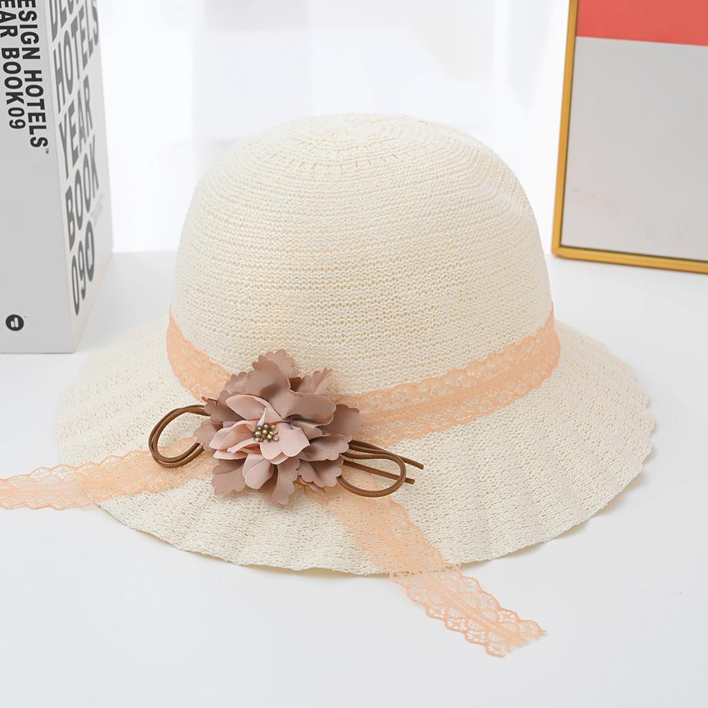 Летняя пляжная соломенная шляпа с защитой от солнца, защита от ультрафиолета, женская шляпа от солнца, маленькая рыбацкая шляпа с цветком, женская шляпа