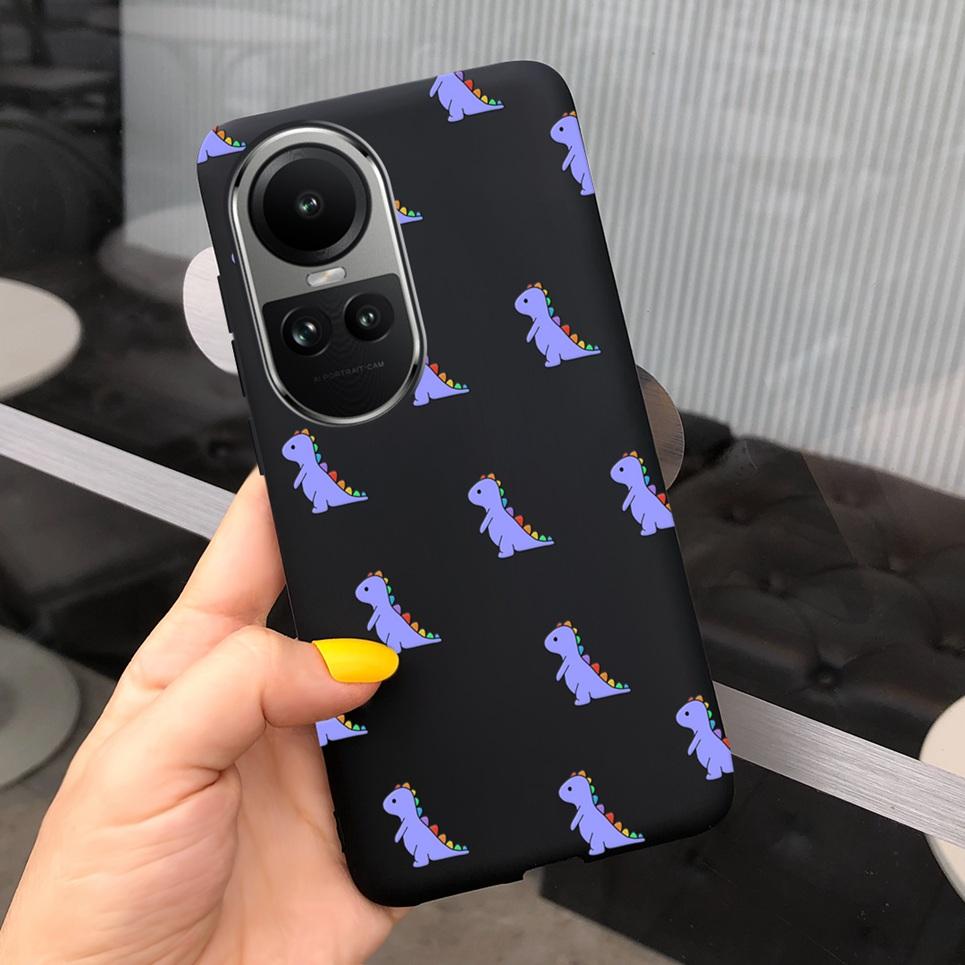 Case For Oppo Reno10 Pro Global Version Cover Bumper For Reno 10 10Pro 5G CPH2531 CPH2525 Soft TPU Capa With Cartoon Print Etui
