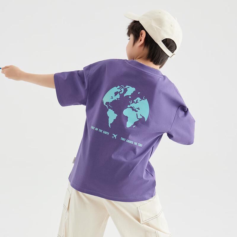 Boys' Earth Print Cooling Casual T-shirt