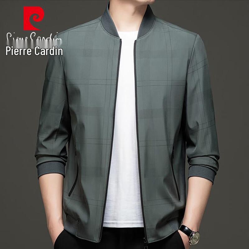 Pierre Cardin Men's Spring/Autumn Loose Fit Stand Collar Jacket
