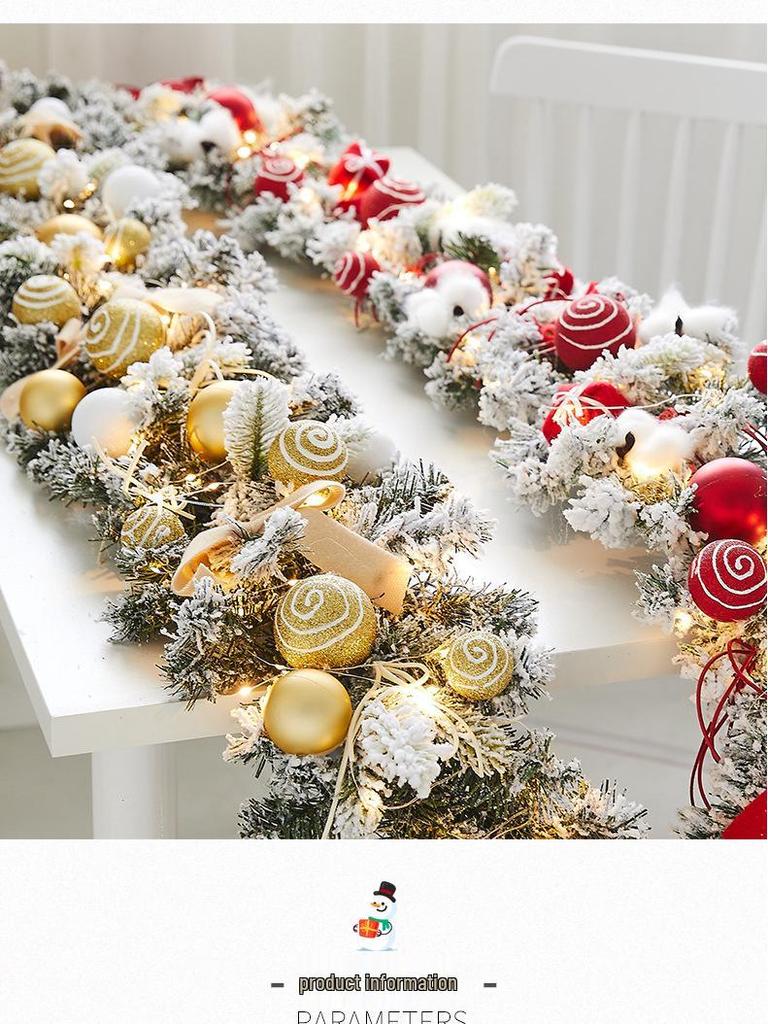 Christmas Snowflake Garland for Hotels, Malls, Windows, Doors & Stair Handrails