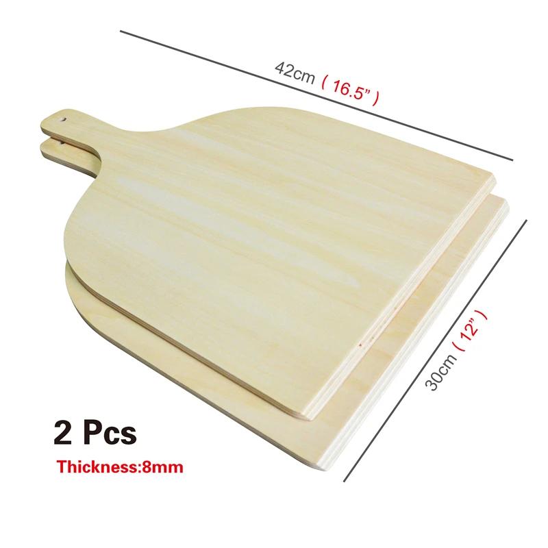Wooden Pizza Peel Shovel with Wooden Handle Cheese Cutter Peels Lifter Tool Pizza Shovel Cake Shovel Baking Tools Pizza Pan