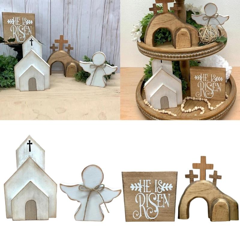 Поднос Деревянный Рождественские Ясли Пасхальные Гробницы Воскрешения Сцены Набор Домашние Украшения