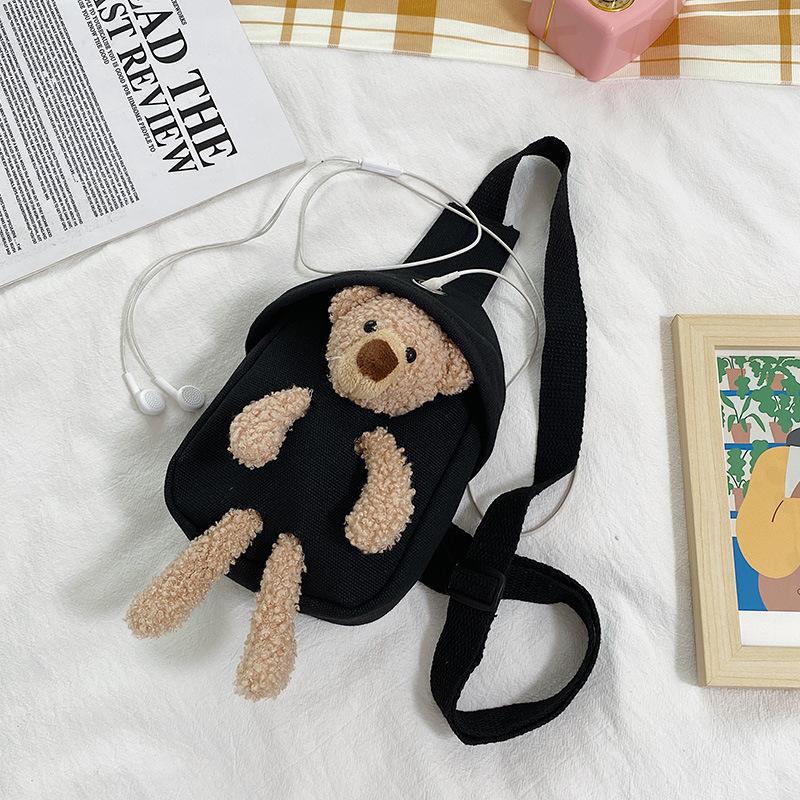 Сумка кроссбоди женская инс универсальная нагрудная сумка детская студенческая холщовая сумка большой вместимости для мобильного телефона