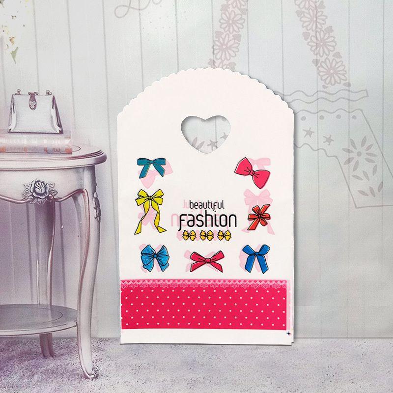 Small Plastic Bag With Handle Packaging Bags Boutique Gift Bag Mini Bag 50Pcs Trinket Bag Multi Designs