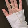 Женский браслет, маленький искусственный жемчуг, Золотая удлинительная цепочка, элегантный темпераментный сплав, белые цветы, очаровательный женский браслет, модные украшения