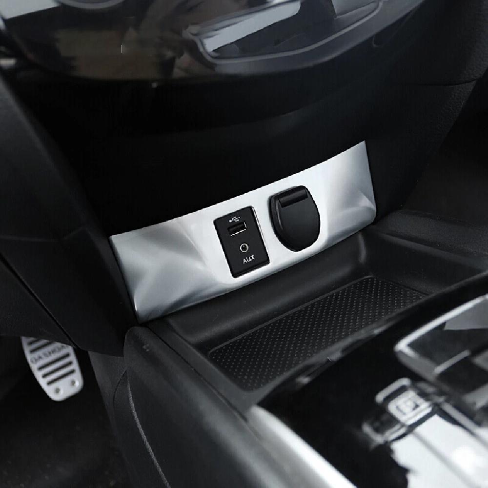 Накладка хромированные аксессуары AUX USB ABS 2014 15 16 2017 для Nissan X-trail Xtrail T32 Rogue панель прикуривателя