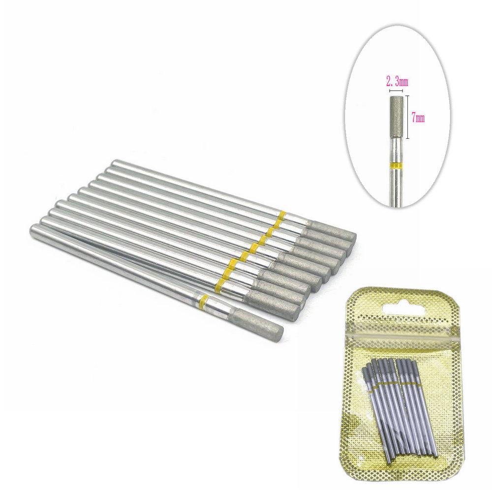 10pc/set Nail Drill Bit Rotary Bits Daimond Nail Polisher For Electric Manicure Machine Milling Cutter Bur Nail Art Tool Accessories