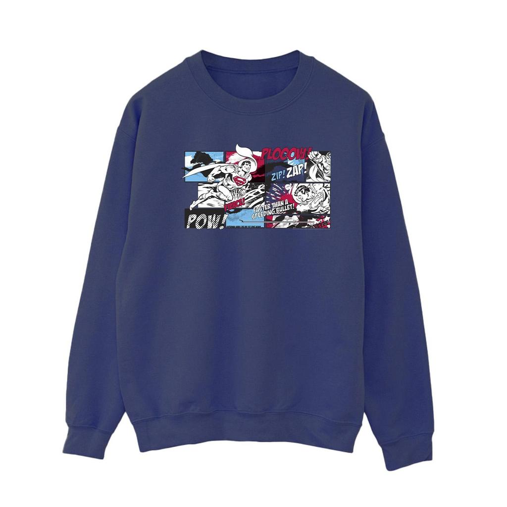 DC Comics Womens/Ladies Superman Comic Strip Sweatshirt