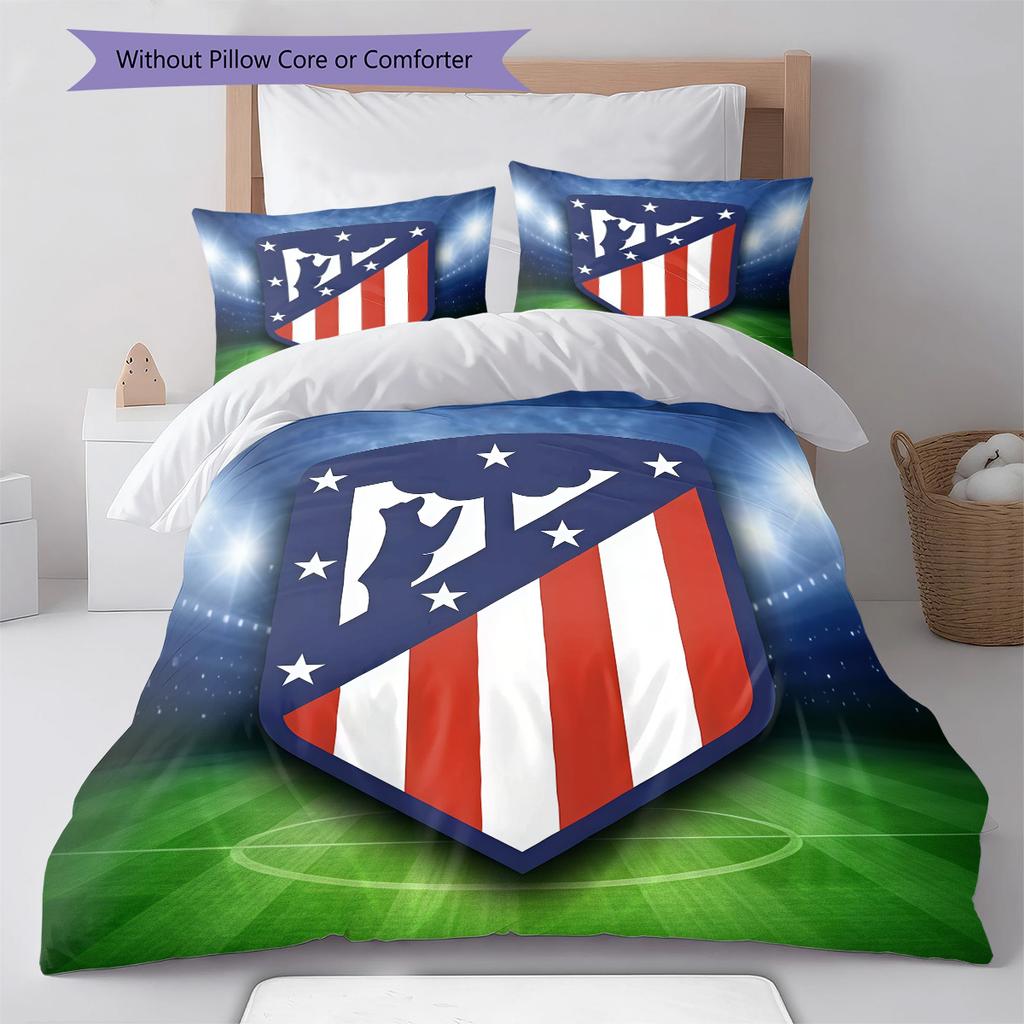 Atleti Bedding Quilt Set Quilt Cover Pillowcase Home Decoration Birthday Gift (1 * duvet cover + 2 * pillowcase, without core)