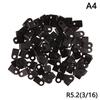 100Pcs/Pack U-Type R-Type Nylon Clamp Cable Clips Plastic Hose Fasteners Mount Fix Hardware Electrical Fitting Wire Management