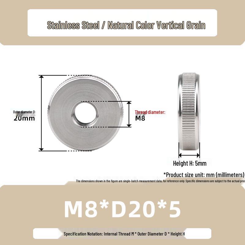 Высокопрочная накатанная гайка M3/M6/M10 из нержавеющей стали