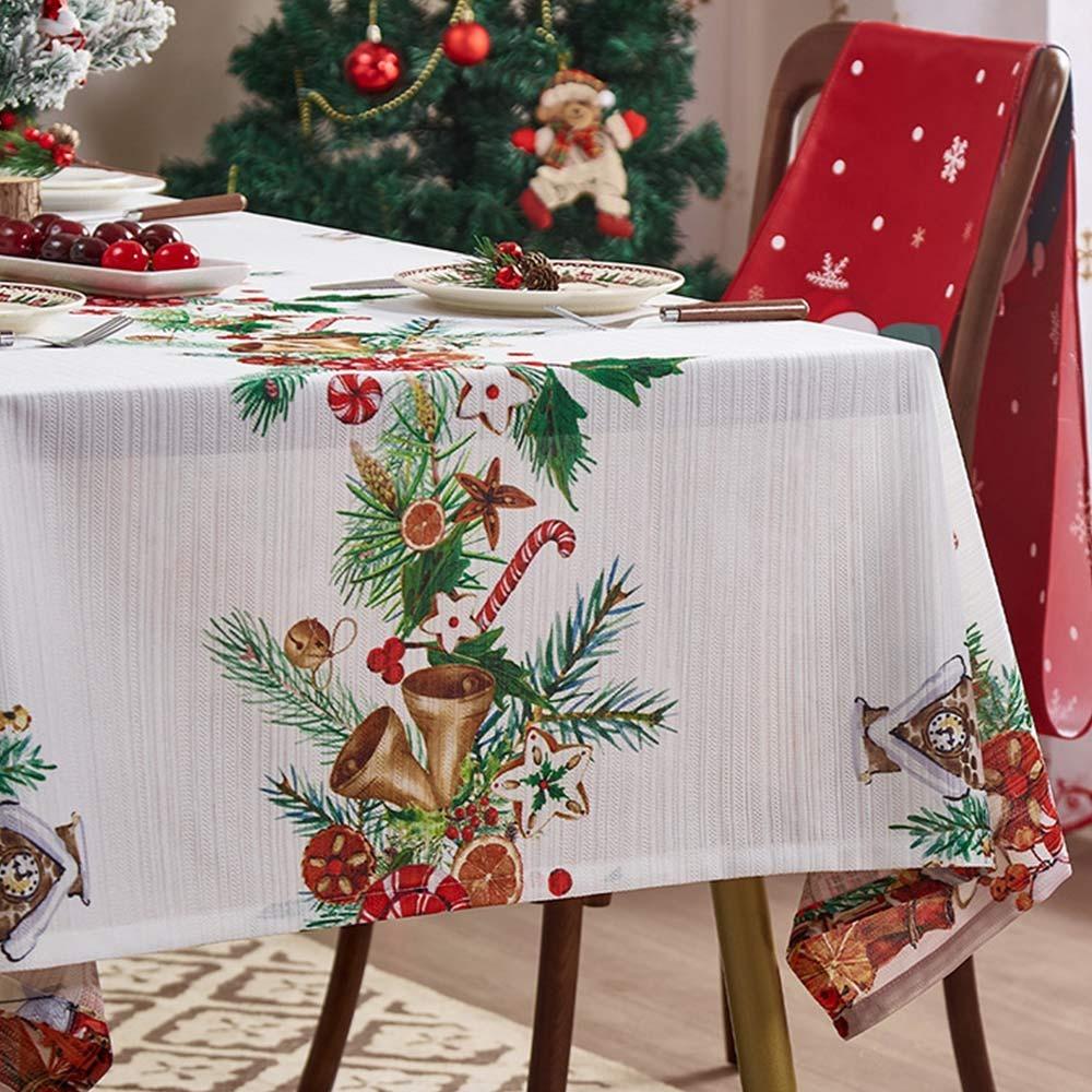 140*100см Рождественская скатерть Водонепроницаемая Рождественская скатерть Рождественская скатерть Журнальный столик