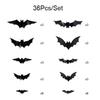 Halloween LED Bat Wall Stickers 3D Light Up Glowing Bat Stickers for Halloween Party Indoor Bedroom Wall Window Decor