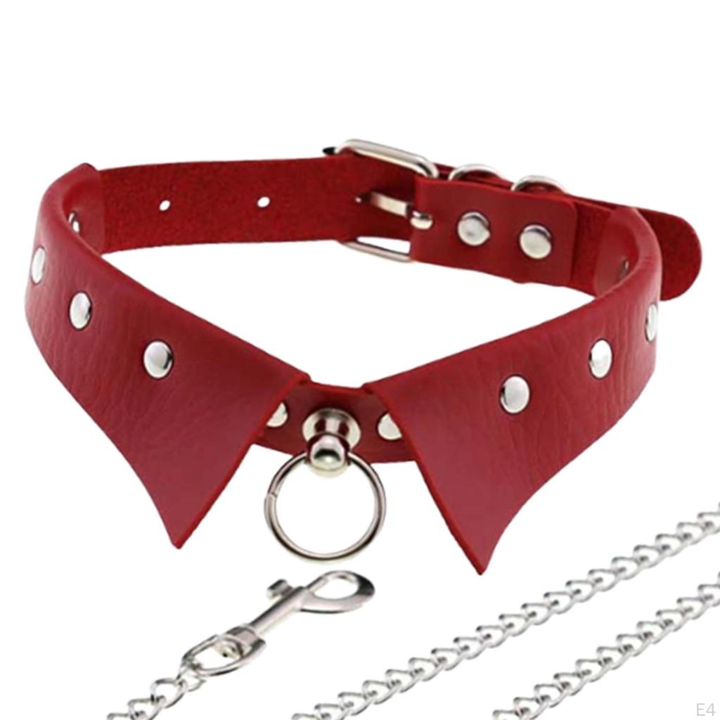 Готический рок-чокер с подвесками и кольцами для женщин