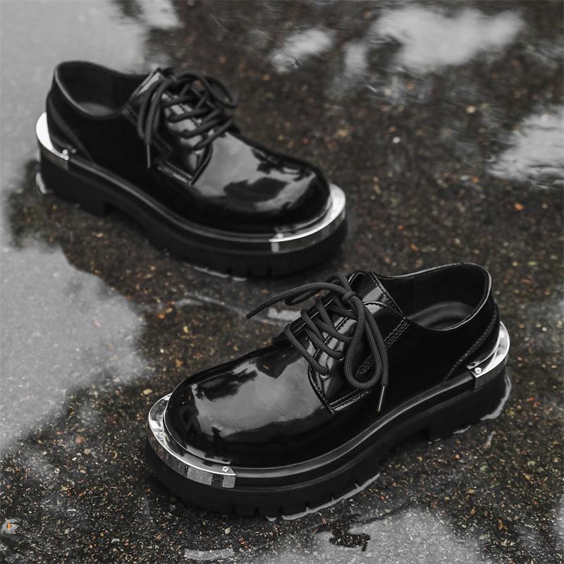 Туфли дерби с большой головой, мужские, летние, увеличивающие рост, повседневные кожаные туфли в британском стиле, туфли Martin с низким верхом 2304-J