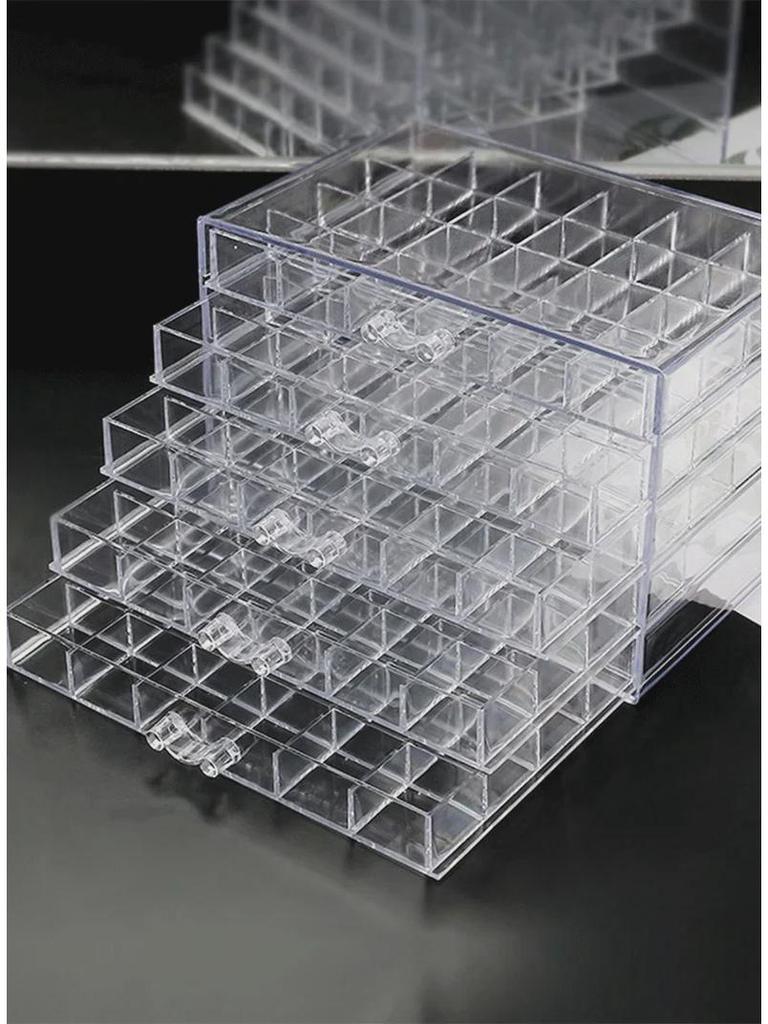 Free Shipping: Large-Capacity Transparent Jewelry Storage Box for Earrings and Necklaces - Dustproof and Drawer-Style