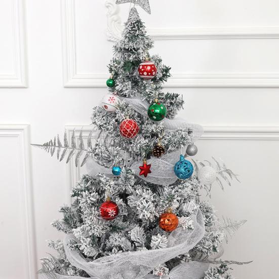 42 шт. Расписные елочные шары Пластиковый подвесной набор для декора для елки и вечеринки Небьющиеся Легкие Праздничный домашний декор