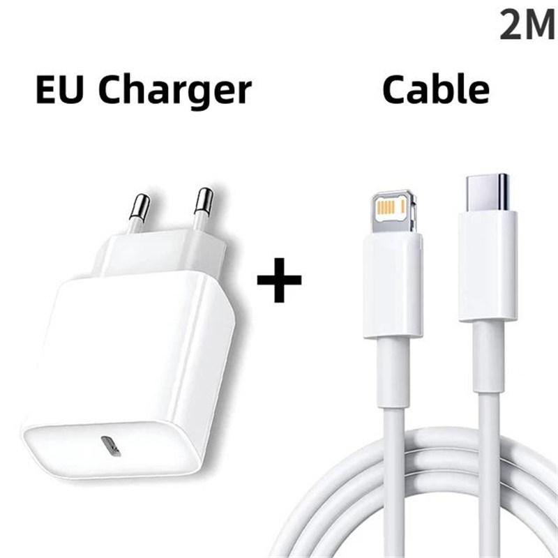 Быстрое зарядное устройство PD 20 Вт для iPhone 14, 13, 12, 11 Pro Max Mini 7, 8 Plus, XR, кабель типа C, шнур для быстрой зарядки, дата, аксессуары, аксессуары для телефонов