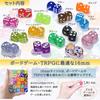 OZMAIN [Industry-leading 15-color Set! Colorful Acrylic Dice That Change Appearance with Light] Dice Set, 16mm Dice, for TRPG, Board Games, and Interi