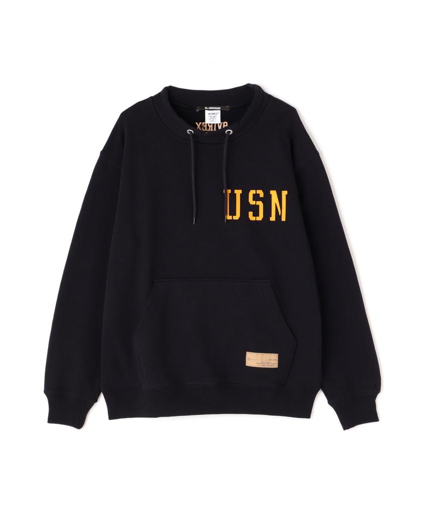AVIREX Official Store Exclusive US.NAVY MOCK NECK SWEAT Men's 2XL 120 Navy 783-5132012