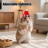 Hamster Hat Tiny Knitted Hat with Pompom Glasses Small Pet Mini Hat with Adjustable Strap for Guinea Pig Dress-up Photo Prop