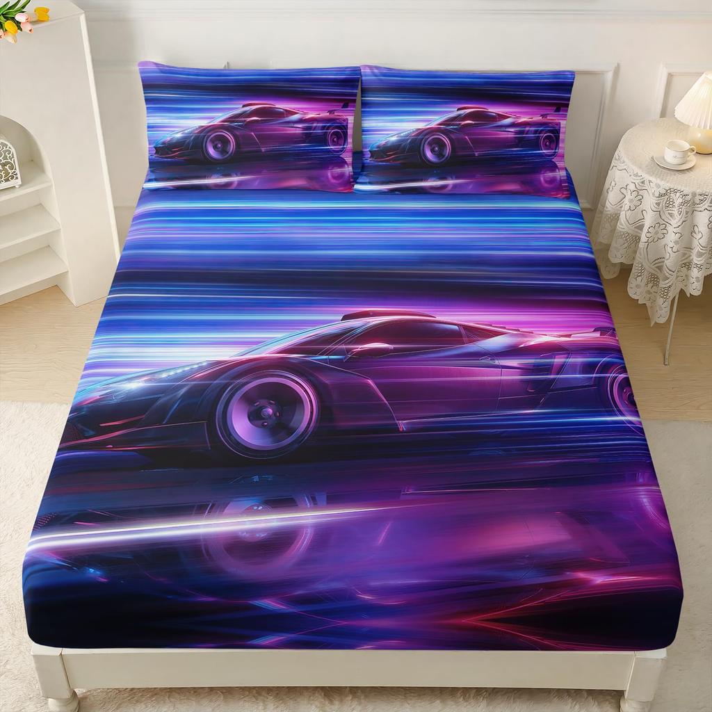 Музыка Цвет Граффити Танцор Узор Лист Трехкомпонентное Постельное Белье с Цифровой Печатью Дети Взрослый