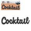 [Q6559] - 3D Wooden Decorative Word 'Cocktail' Black - 45x11. 5x1. 5cm
